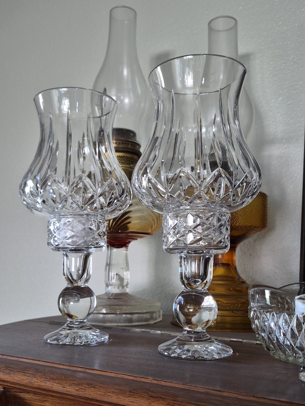 Two Hurricane Lamps - Fairy Lamp